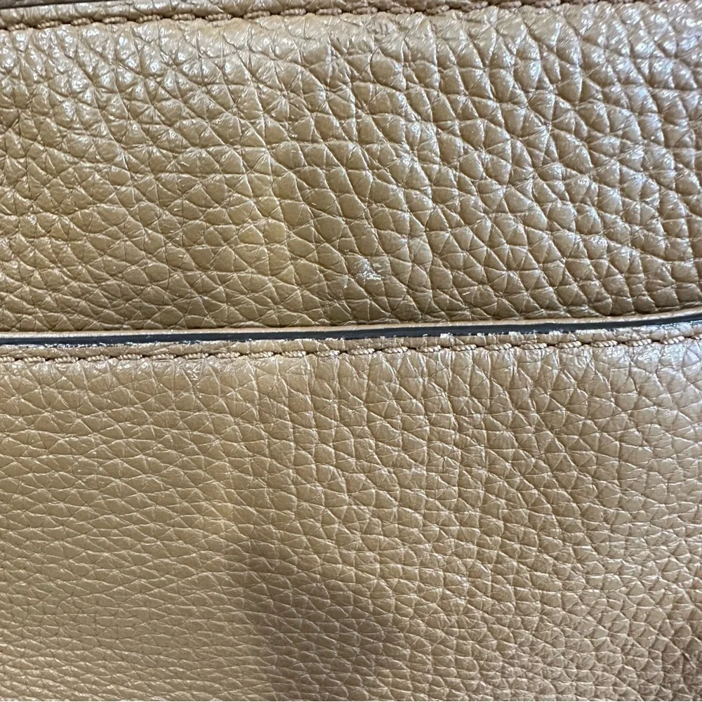 Michael Kors Frances Large Pebbled Leather Grab Bag in Acorn No Tassel READ
